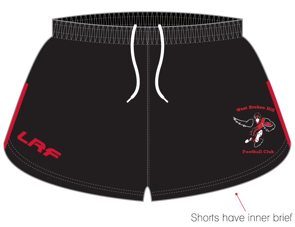 football shorts with inner briefs